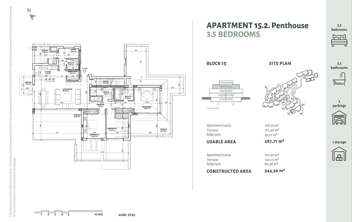 Penthouse z 3 sypialniami, 142m² w Benahavís, Hiszpania [ID: 0137-SP0456]
