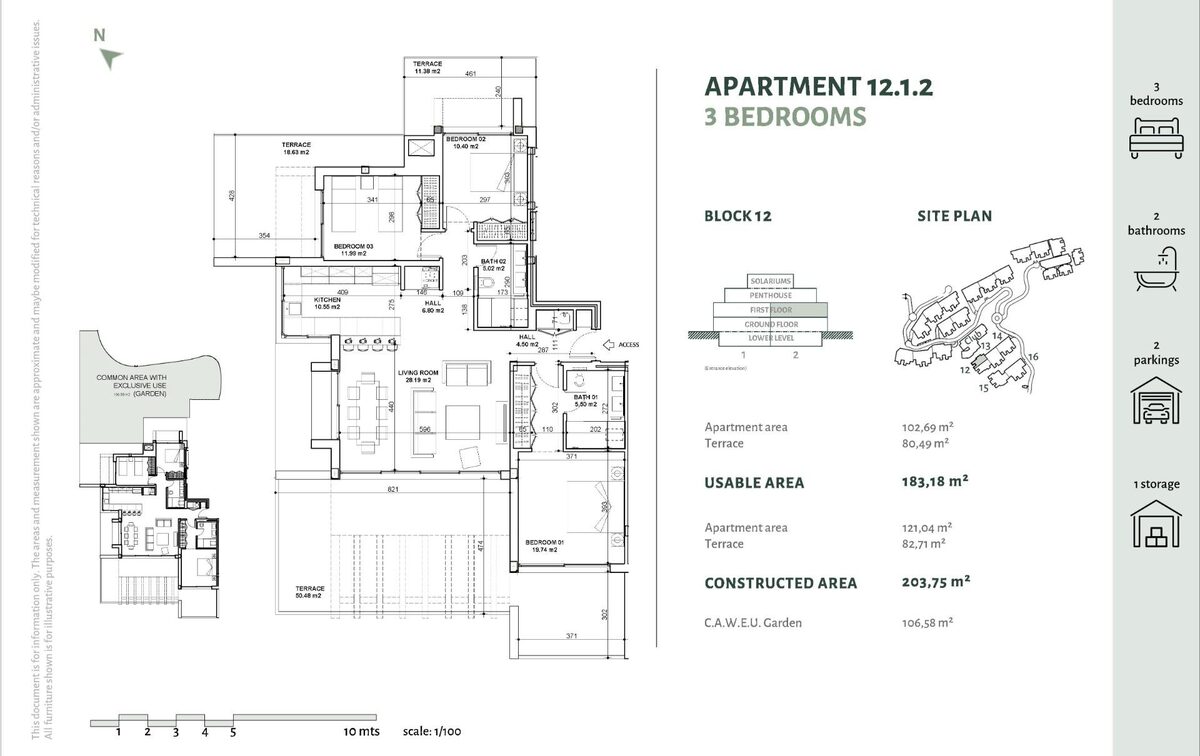 Apartment with 3 bedrooms, 122m² in Benahavis, Spain [ID: 0137-SP0455]