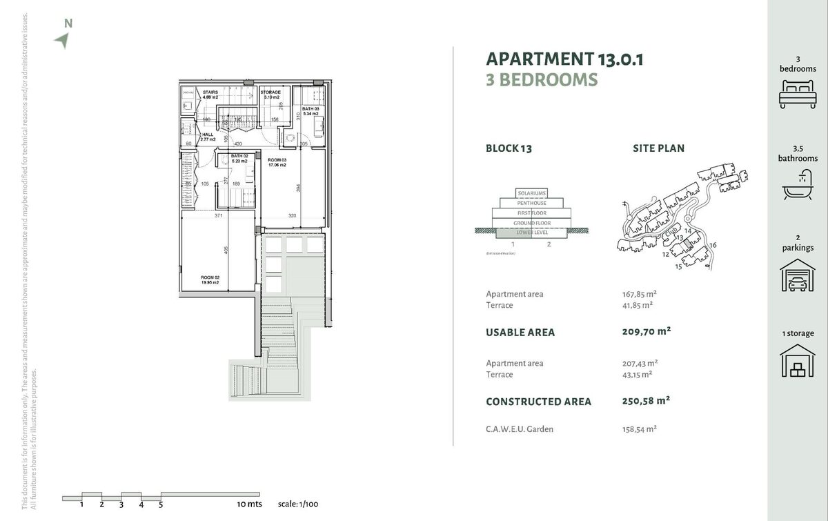 Apartment with 3 bedrooms, 167m² in Benahavis, Spain [ID: 0137-SP0452]
