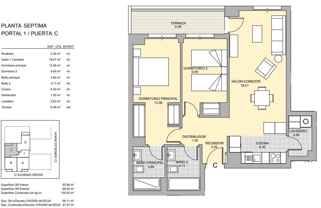 Квартира з 2 спальнями, 111м² в Малага, Іспанія [ID: 0137-SP0724]