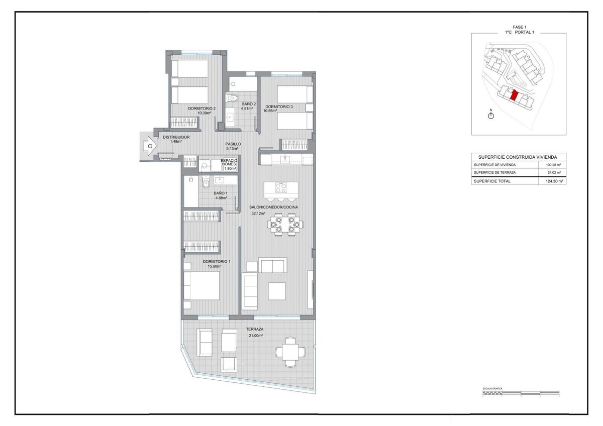 Квартира з 3 спальнями, 100м² в Міхас, Іспанія [ID: 0137-SP0507]