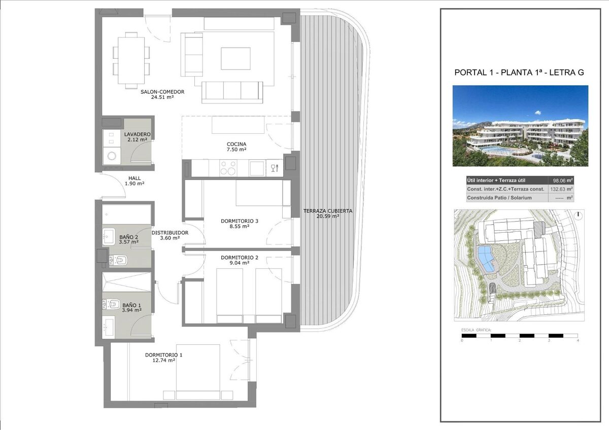 Apartament z 3 sypialniami, 112m² w Fuengirola, Hiszpania [ID: 0137-SP0514]