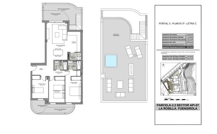Penthouse z 3 sypialniami, 122m² w Fuengirola, Hiszpania [ID: 0137-SP0516]