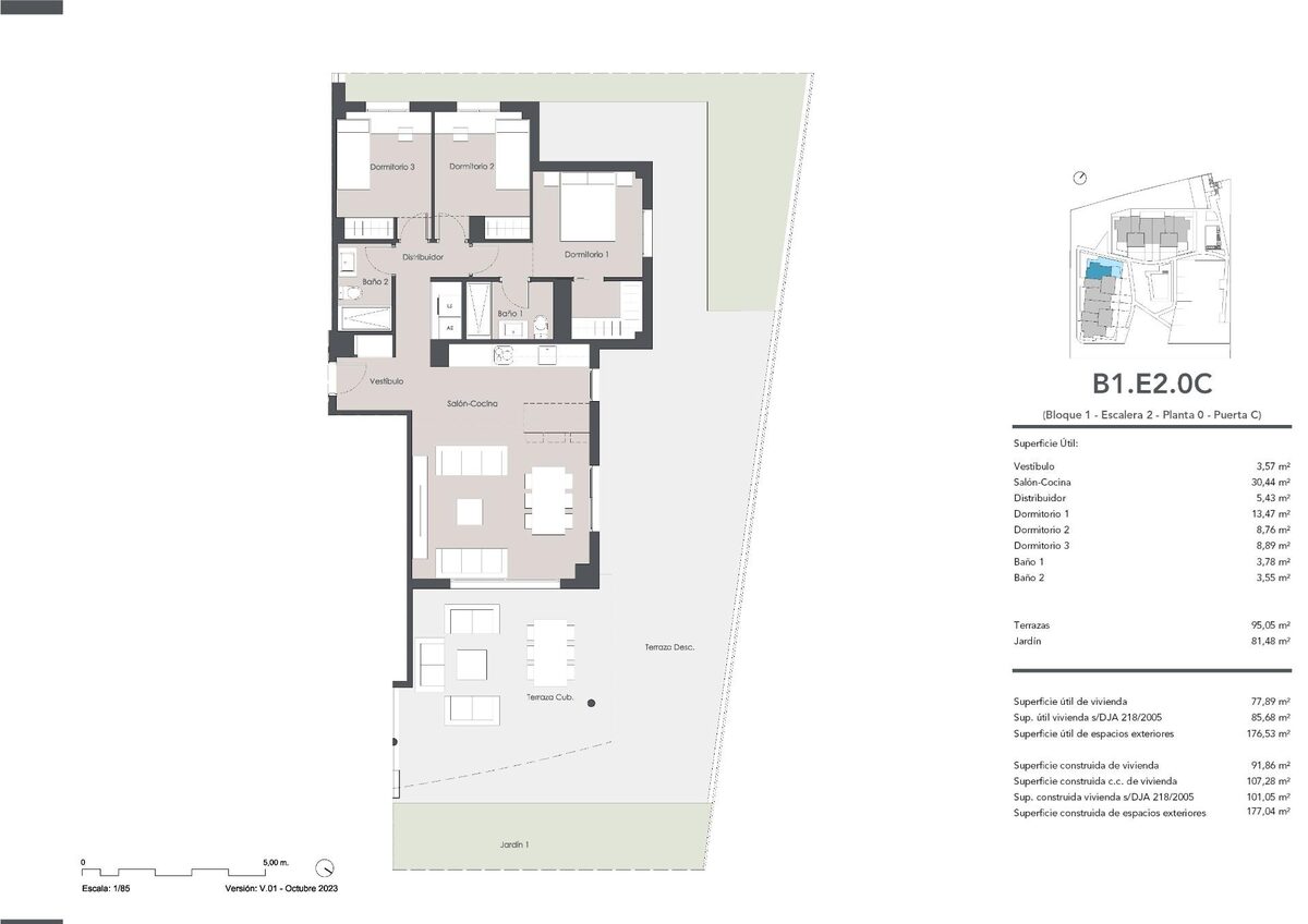 Квартира з 3 спальнями, 91м² в Естепона, Іспанія [ID: 0137-SP0550]