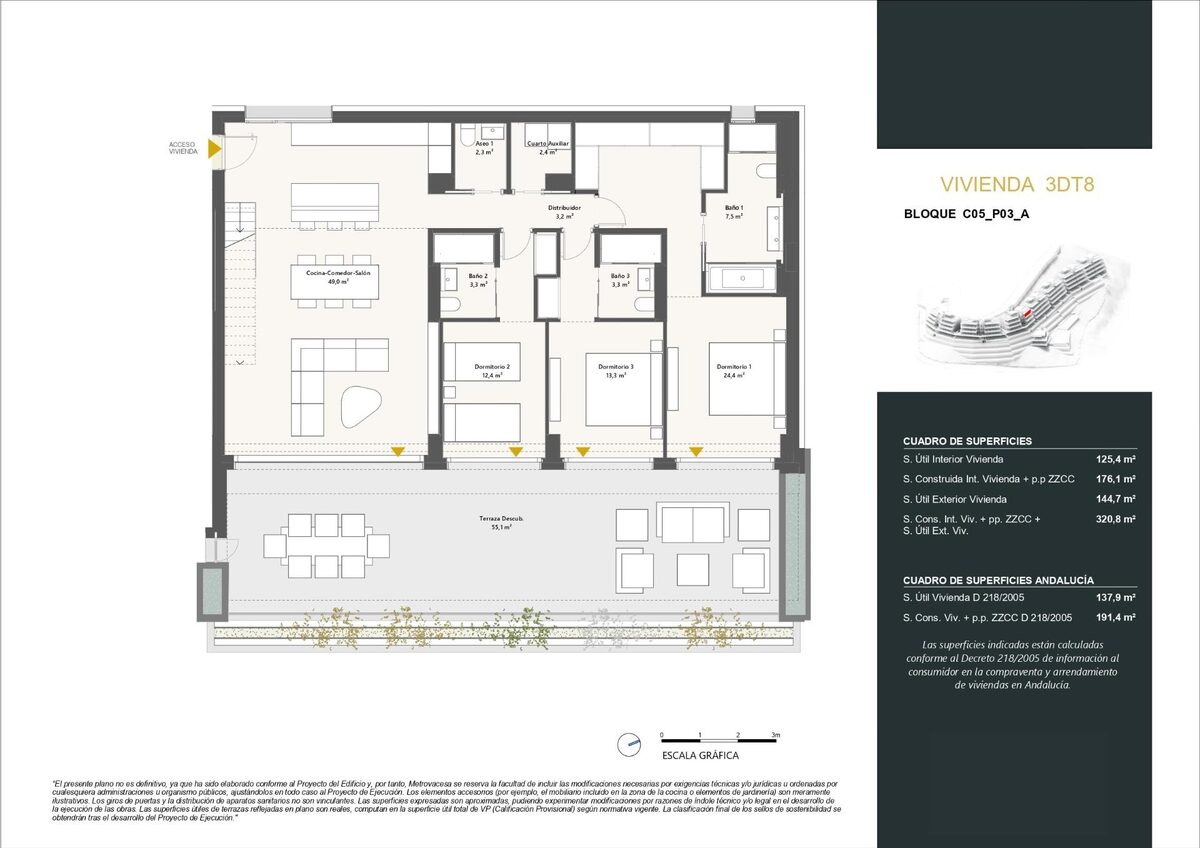 Пентхаус з 3 спальнями, 203м² в Бенаавіс, Іспанія [ID: 0137-SP0381]