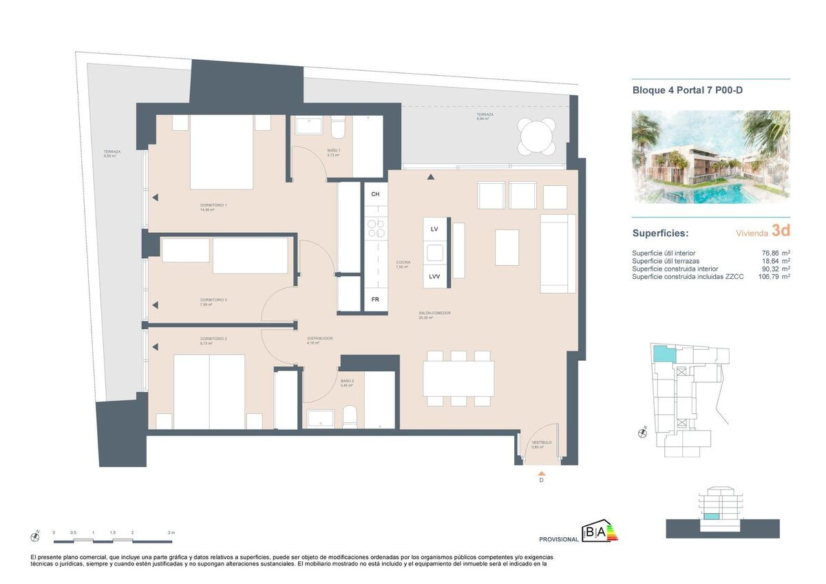 Apartament z 3 sypialniami, 106m² w jávea-xàbia, Hiszpania [ID: 0137-SP0272]