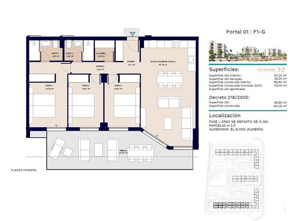 Apartament w almerimar, Hiszpania, 105m² - obraz 20