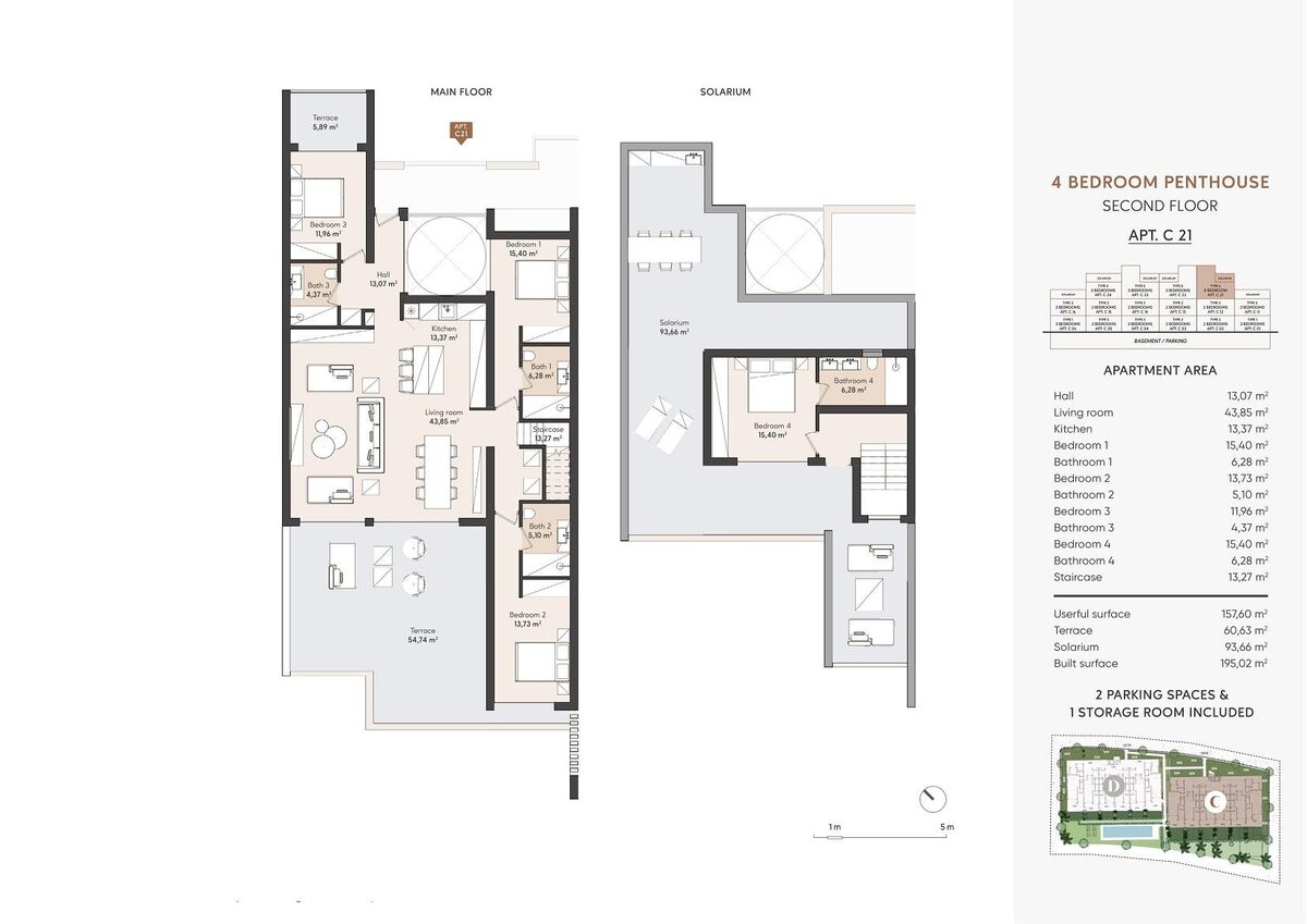 Penthouse z 4 sypialniami, 195m² w Estepona, Hiszpania [ID: 0137-SP0794]