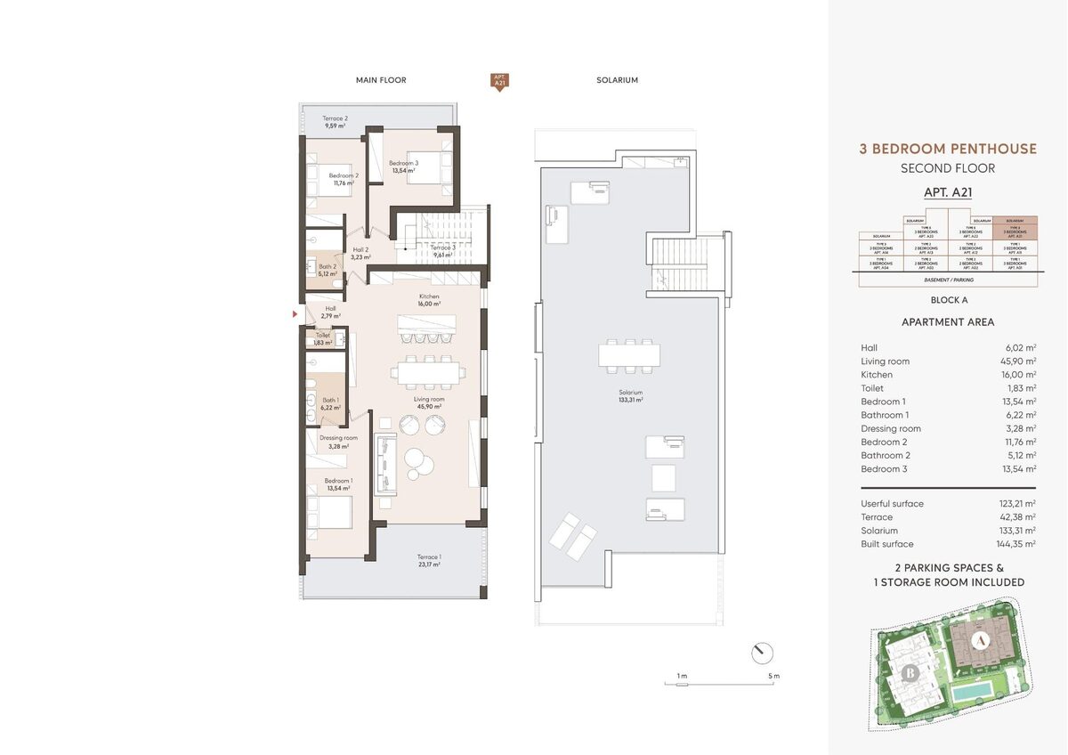 Пентхаус с 3 спальнями, 144м² в Эстепона, Испания [ID: 0137-SP0793]