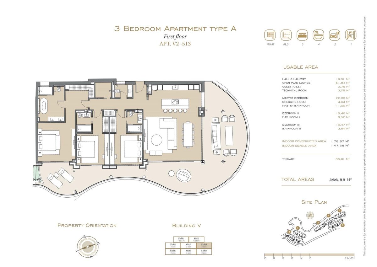 Квартира с 3 спальнями, 178м² в Бенаавис, Испания [ID: 0137-SP0869]