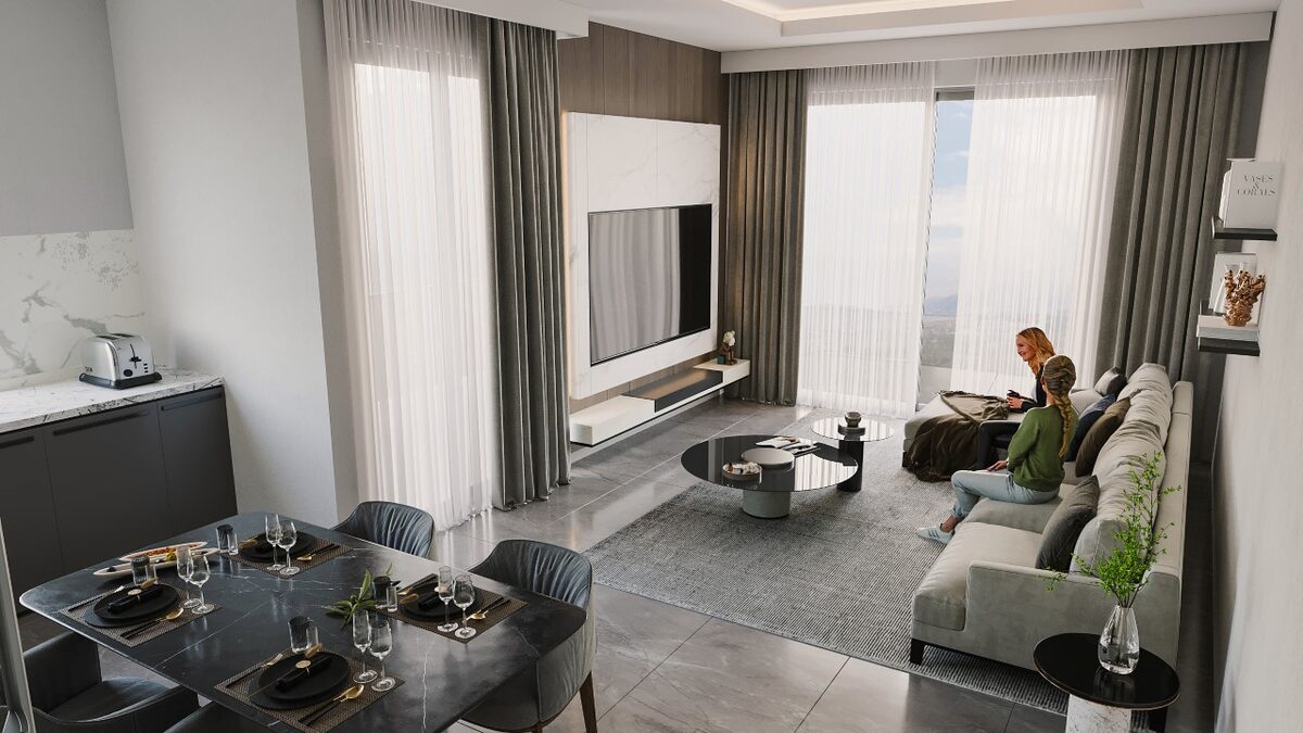Квартира з 1 спальнею, 56м² в Аланія, Туреччина [ID: 0302-001]