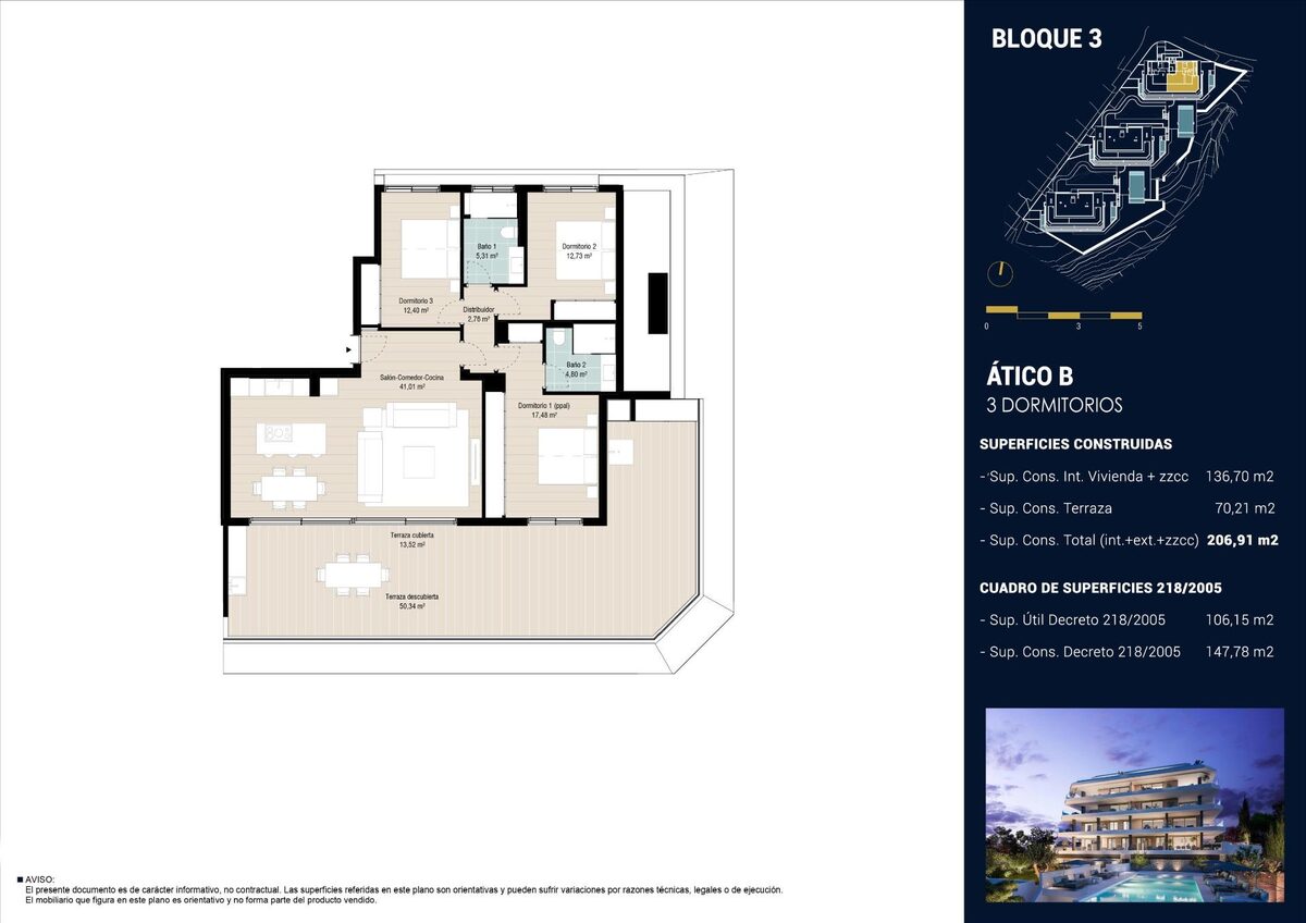 Пентхаус з 3 спальнями, 147м² в Фуенхірола, Іспанія [ID: 0137-SP0886]