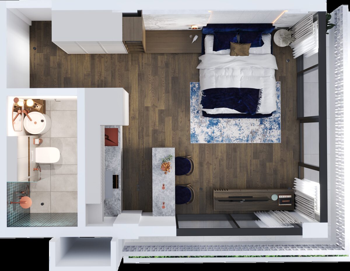 Apartment with 1 bedroom, 25m² in Bali Island, Indonesia [ID: 0913-001]