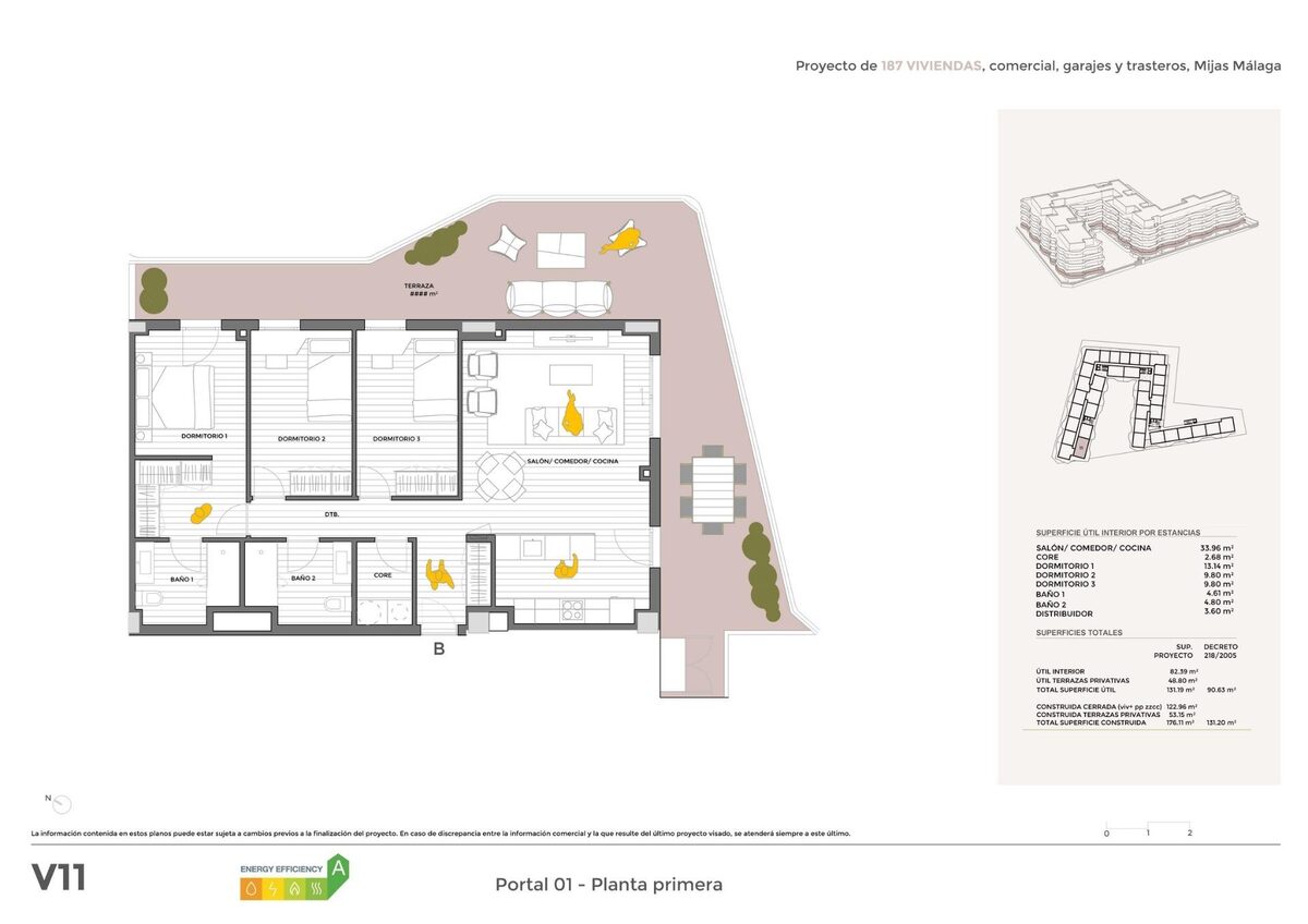Квартира с 3 спальнями, 131м² в Михас, Испания [ID: 0137-SP0900]