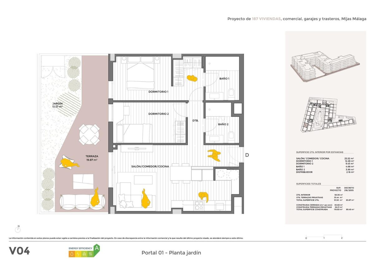 Apartament z 2 sypialniami, 89m² w Mijas, Hiszpania [ID: 0137-SP0896]
