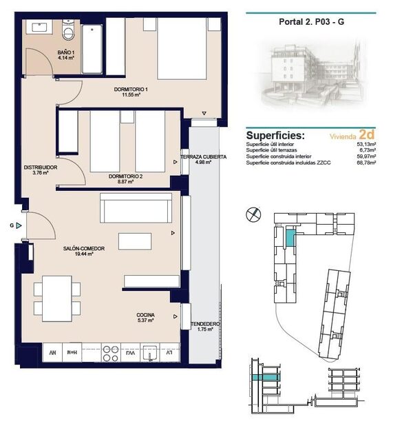 Апартаменты в Аликанте, Испания, 70м² - изображение 13
