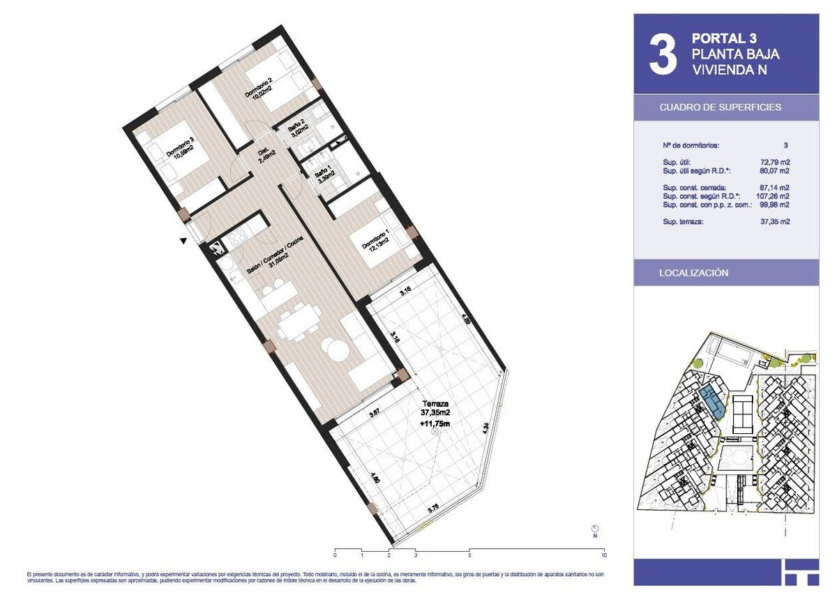 Квартира з 3 спальнями, 107м² в Торрокс, Іспанія [ID: 0137-SP0947]