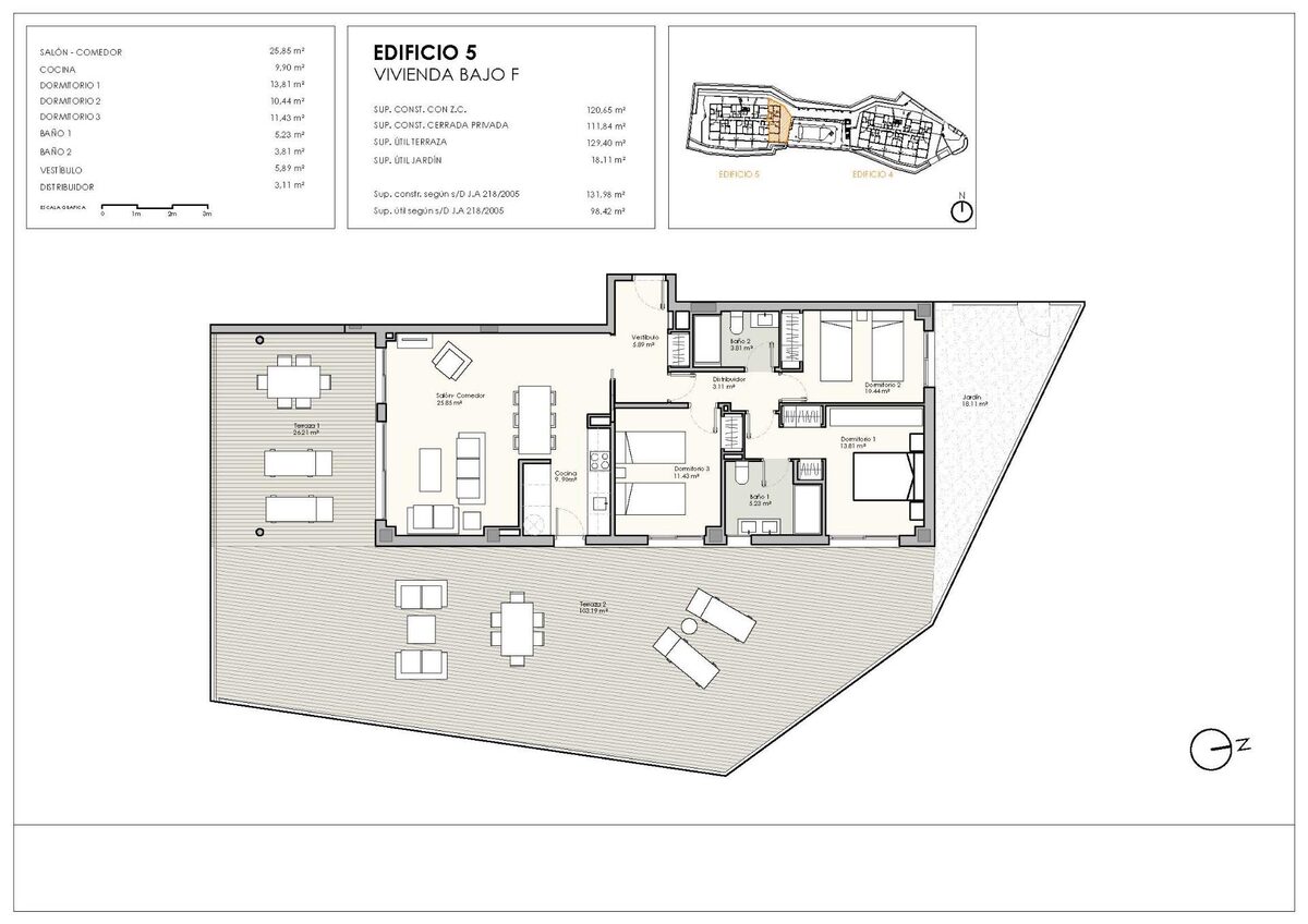 Квартира с 3 спальнями, 131м² в Касарес, Испания [ID: 0137-SP0364]