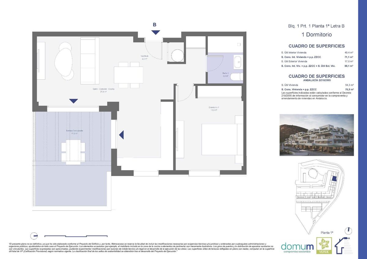 Квартира с 1 спальней, 76м² в Пульпи, Испания [ID: 0137-SP1021]