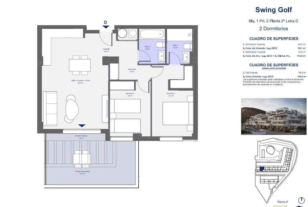 Apartament z 2 sypialniami, 97m² w Pulpi, Hiszpania [ID: 0137-SP1022]