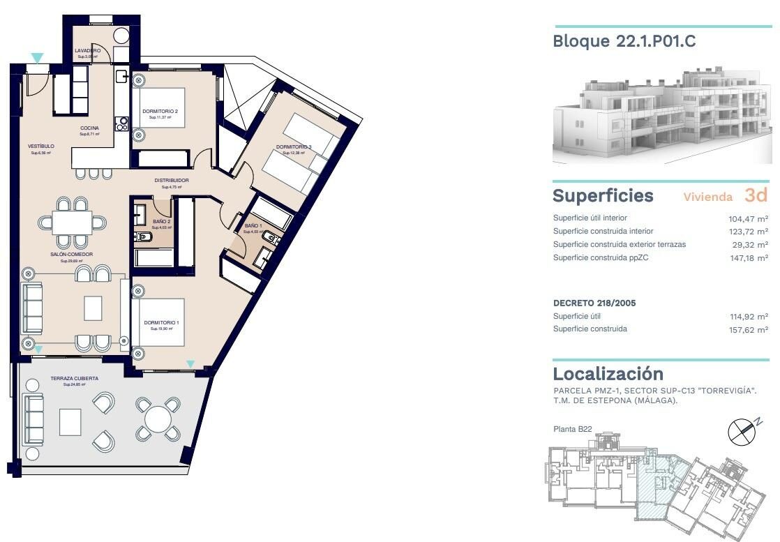 Apartament z 3 sypialniami, 143m² w Estepona, Hiszpania [ID: 0137-SP1082]