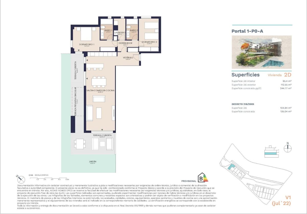 Apartament z 2 sypialniami, 135m² w Estepona, Hiszpania [ID: 0137-SP1062]