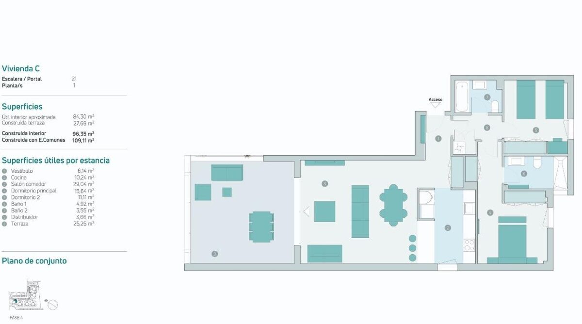 Apartment with 2 bedrooms, 90m² in Estepona, Spain [ID: 0137-SP0462]
