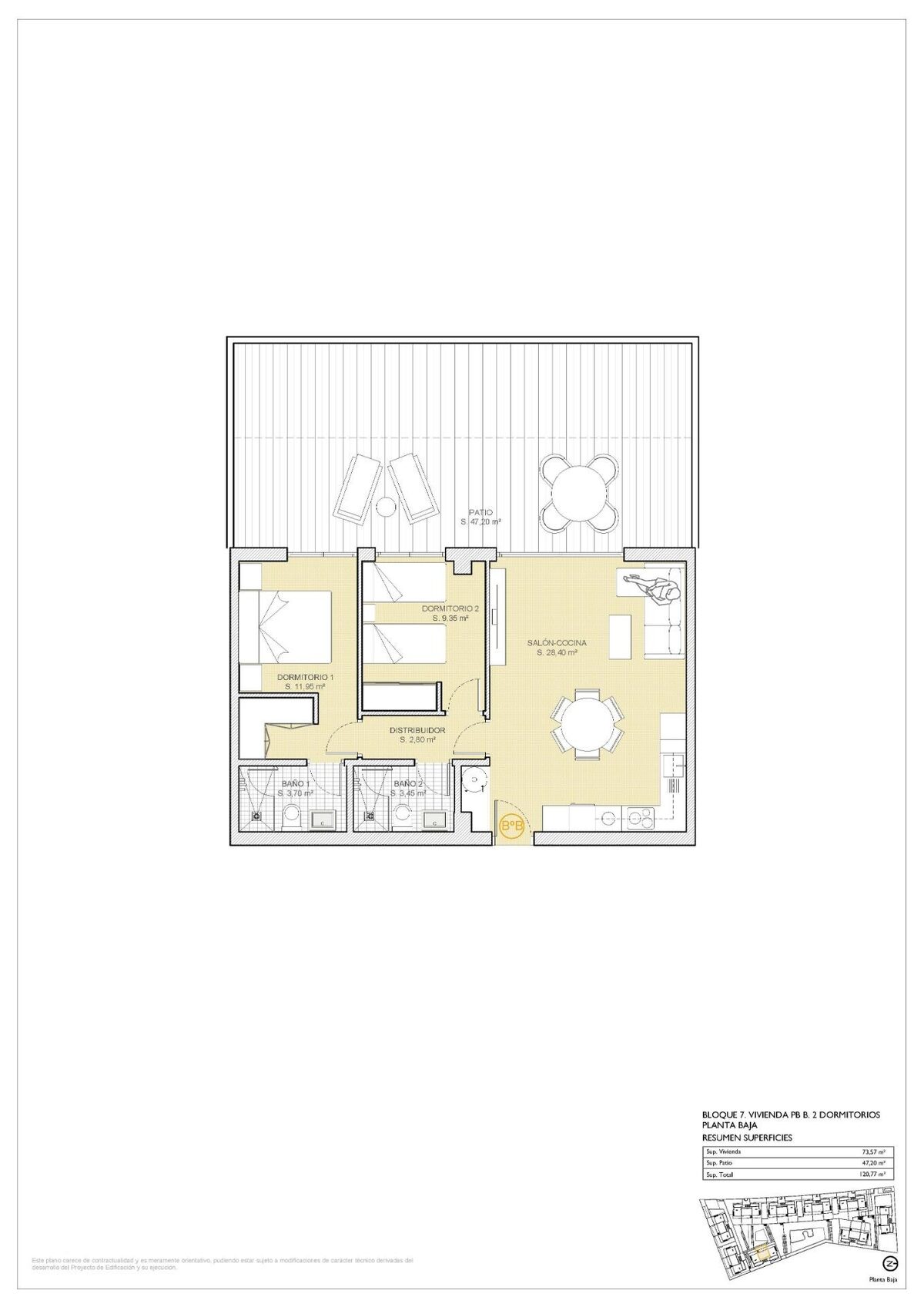 Квартира с 2 спальнями, 73м² в Финестрат, Испания [ID: 0137-N7091]