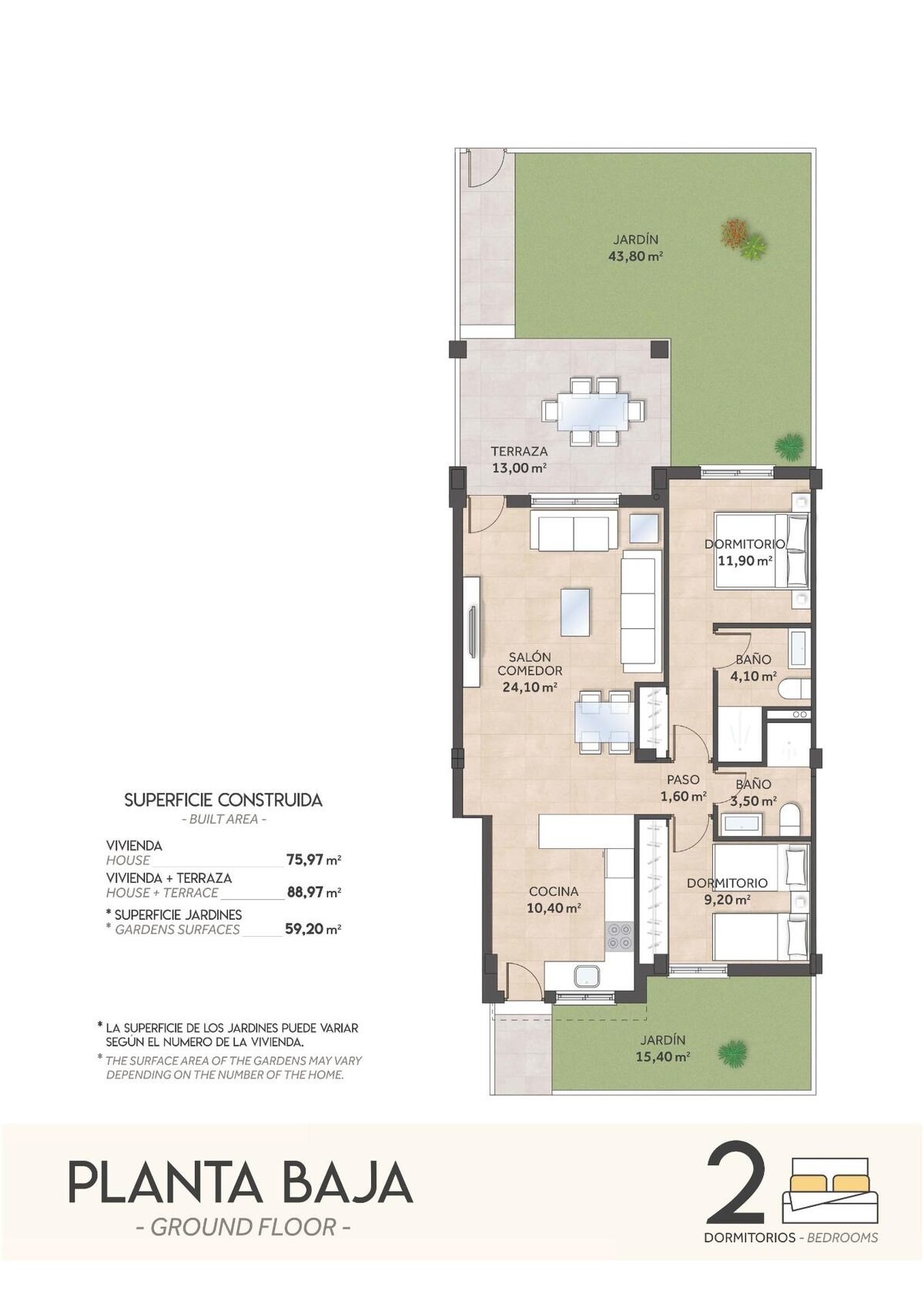 Bungalow z 2 sypialniami, 75m² w Сан-Мігель-де-Салінас, Hiszpania [ID: 0137-N9138]