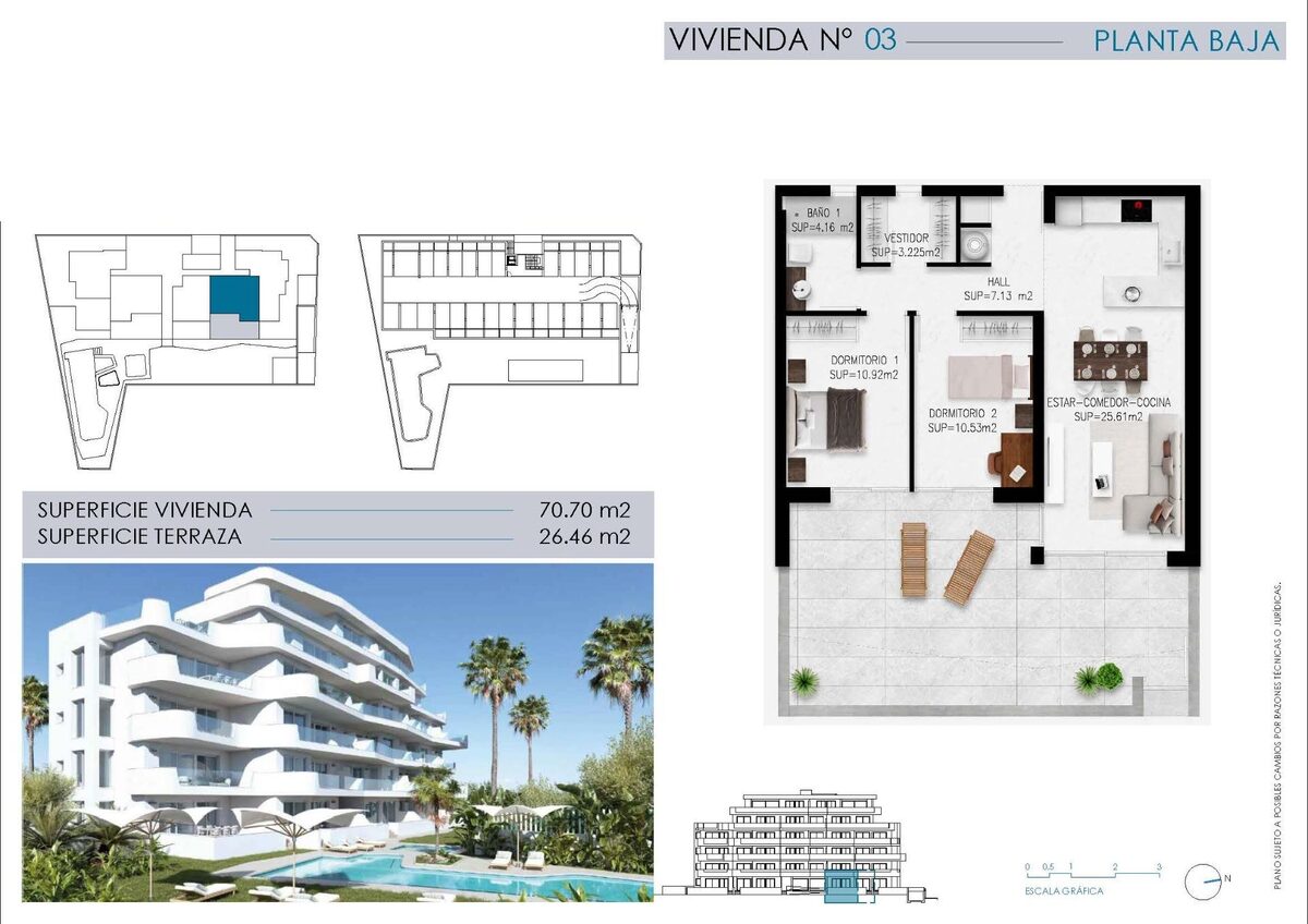 Квартира с 2 спальнями, 70м² в Пилар-де-ла-Орадада, Испания [ID: 0137-N9121]