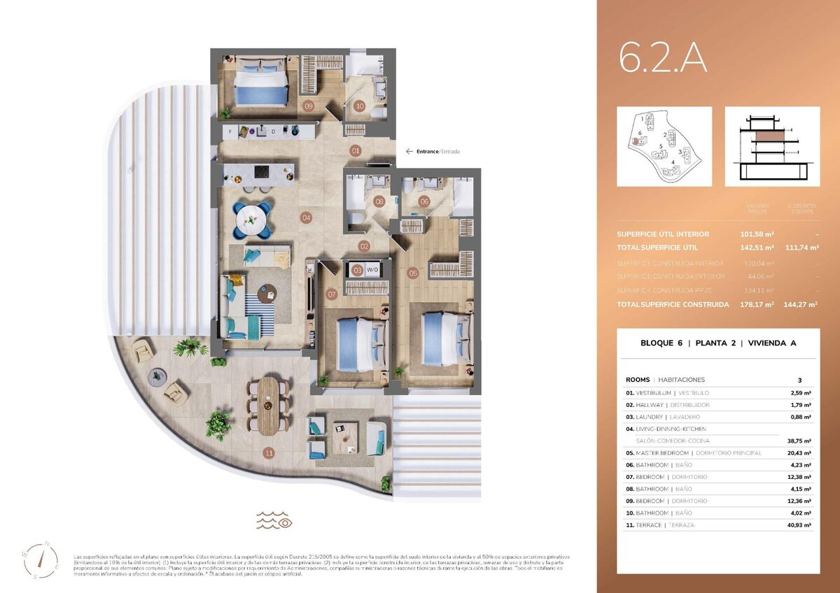 Apartment with 3 bedrooms, 145m² in Mijas, Spain [ID: 0137-N9117]
