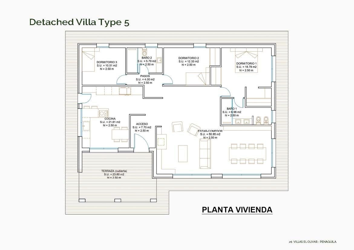Вилла с 3 спальнями, 161м² в Пенагила, Испания [ID: 0137-N9099]