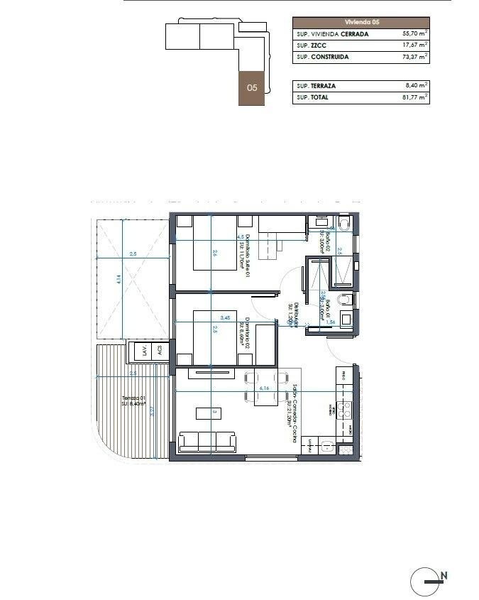Apartament z 2 sypialniami, 73m² w Guardamar del Segura, Hiszpania [ID: 0137-N9092]