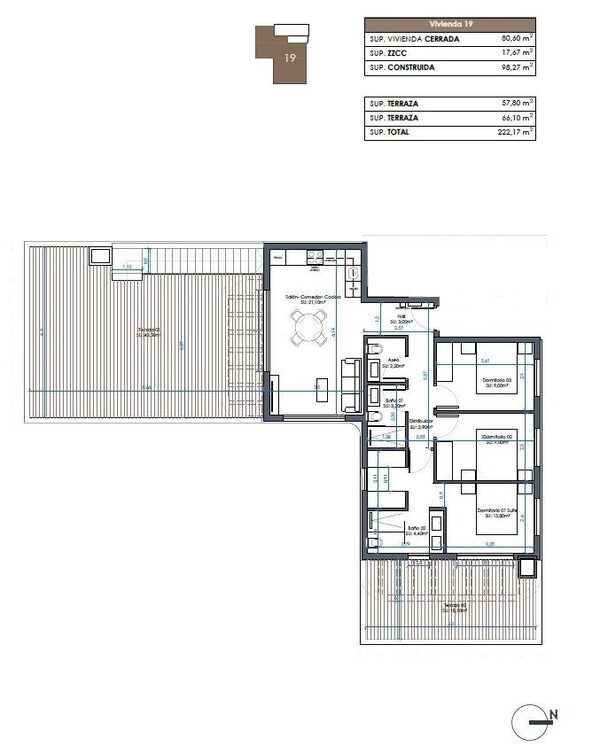 Пентхаус в Гуардамар-дель-Сегура, Испания, 98м² - изображение 13