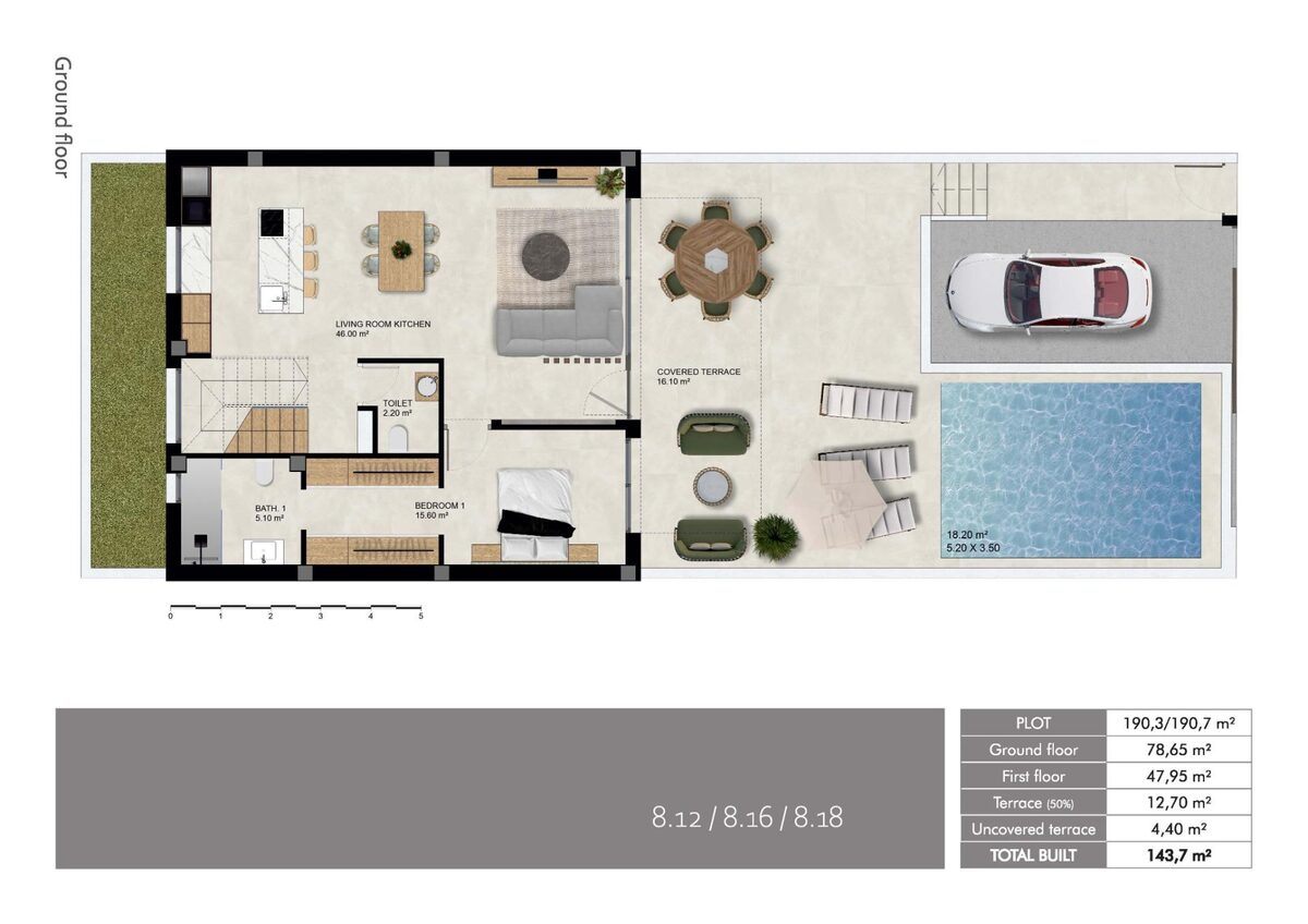 Таунхаус с 3 спальнями, 143м² в Долорес, Испания [ID: 0137-N9083]