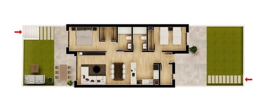 Apartment with 2 bedrooms, 95m² in Монфорте-дель-Сід, Spain [ID: 0137-N9082]