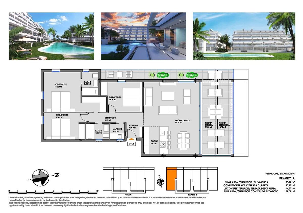 Apartament z 3 sypialniami, 151m² w Cartagena, Hiszpania [ID: 0137-N9039]