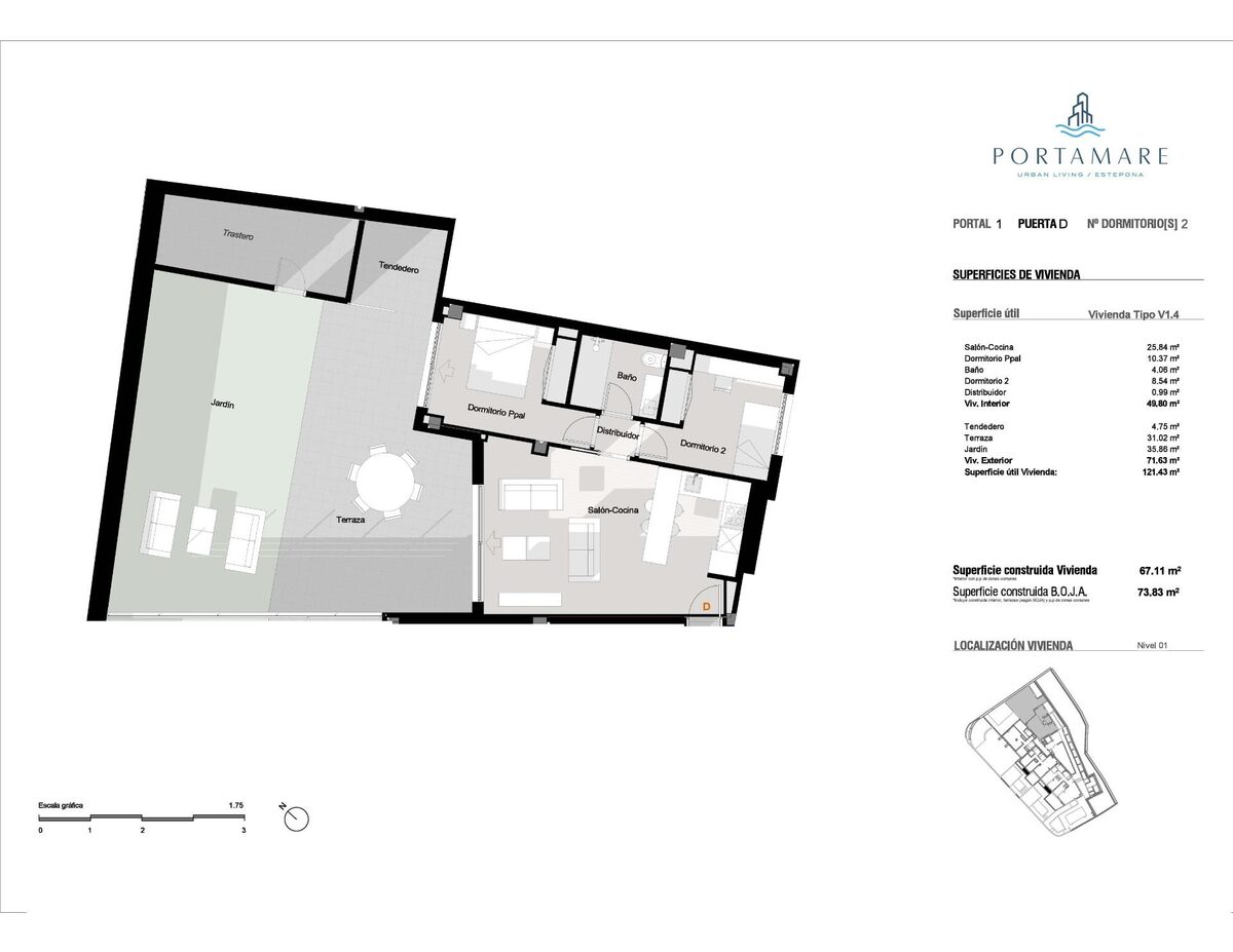 Apartament z 2 sypialniami, 73m² w Estepona, Hiszpania [ID: 0137-N9006]