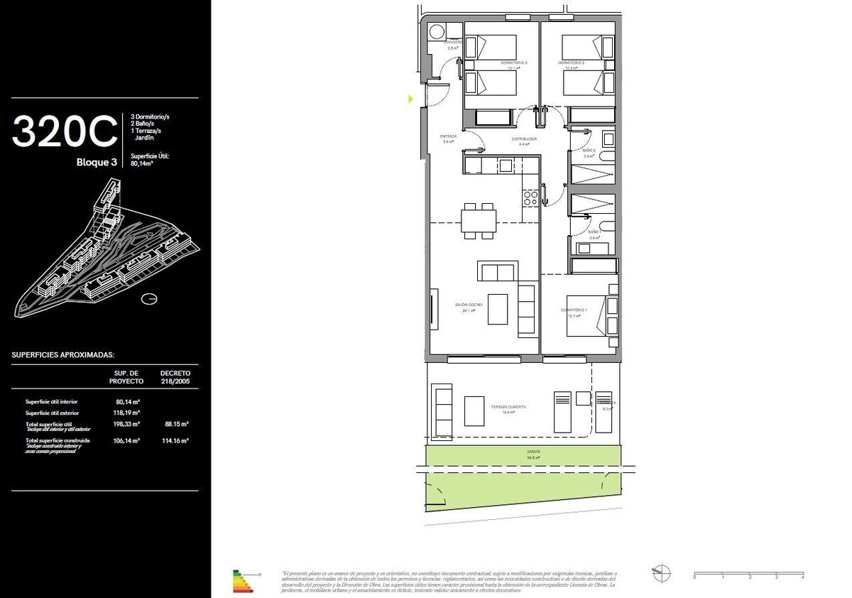 Apartment with 3 bedrooms, 114m² in Mijas, Spain [ID: 0137-N9003]