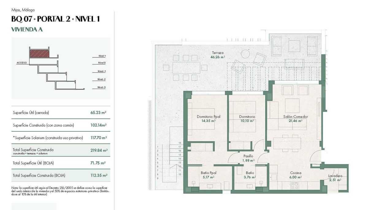 Penthouse z 2 sypialniami, 112m² w Mijas, Hiszpania [ID: 0137-N8963]