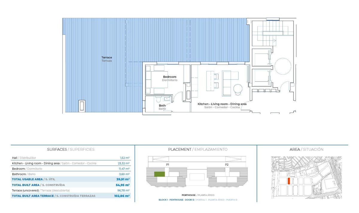 Пентхаус с 1 спальней, 54м² в Михас, Испания [ID: 0137-N8950]