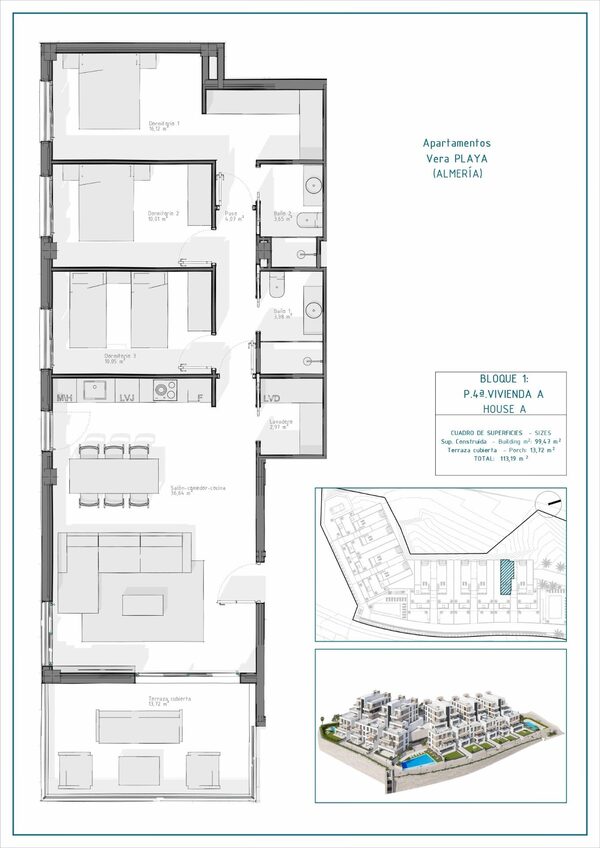 Квартира в Вера, Испания, 99м² - изображение 9