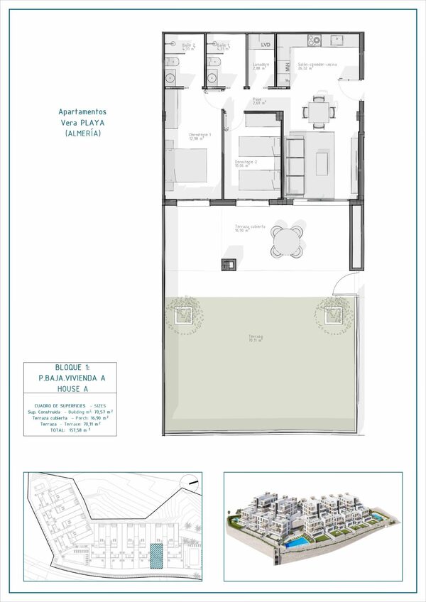 Квартира в Вера, Испания, 70м² - изображение 9