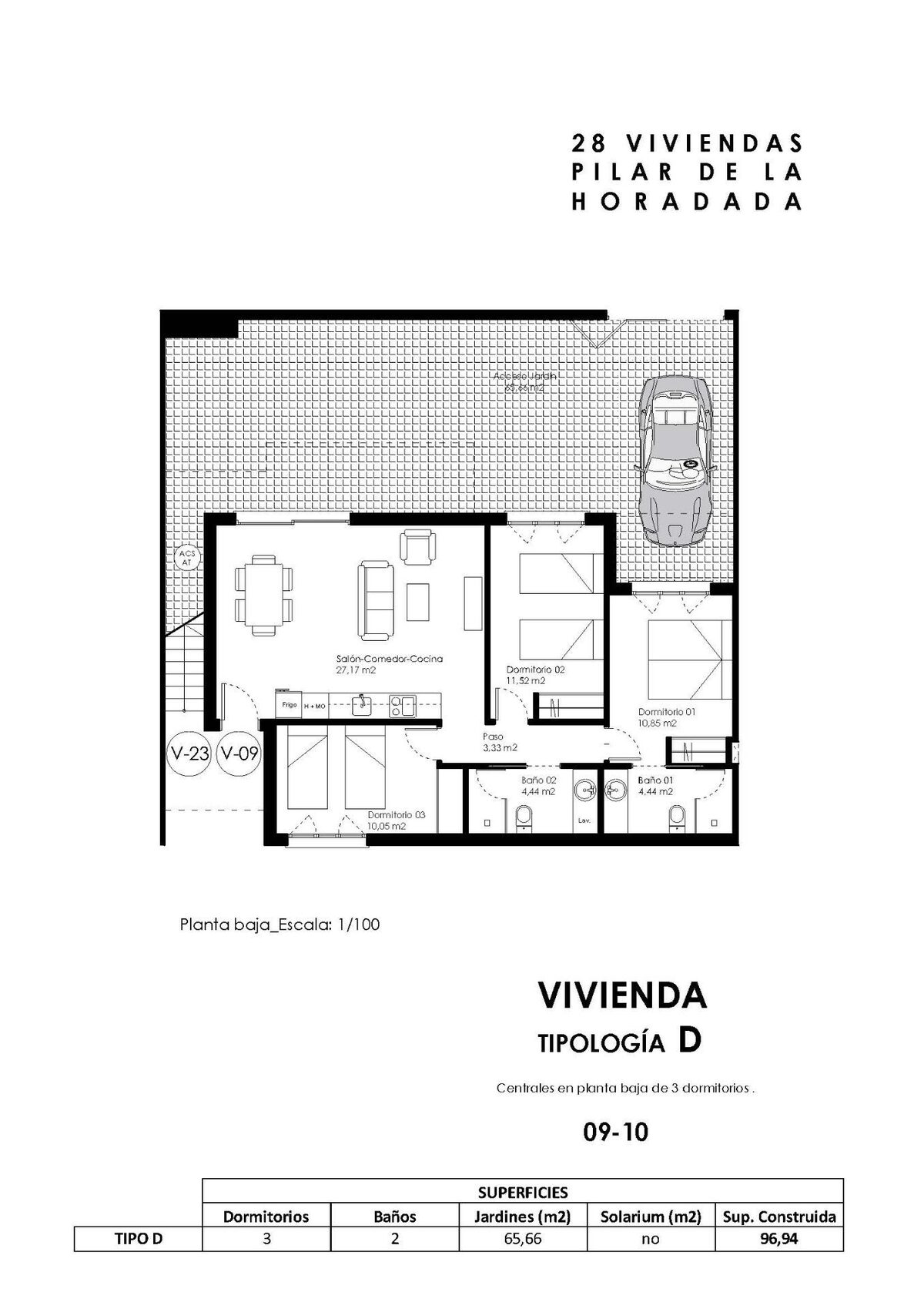 Bungalow with 3 bedrooms, 96m² in Pilar de la Horadada, Spain [ID: 0137-N8872]