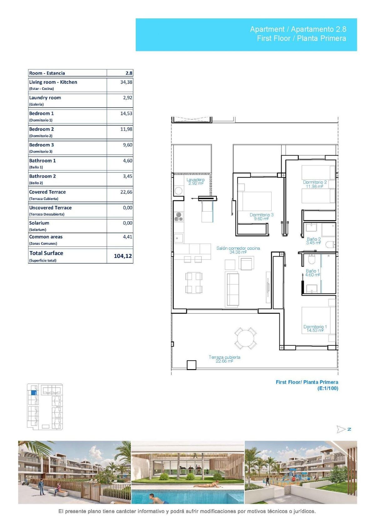 Квартира с 3 спальнями, 81м² в Пилар-де-ла-Орадада, Испания [ID: 0137-N8809]