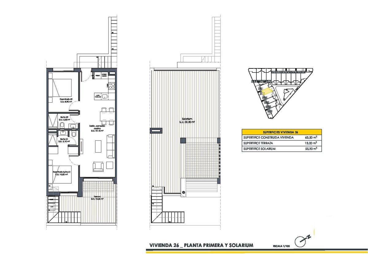 Bungalow with 2 bedrooms, 63m² in San Fulgencio, Spain [ID: 0137-N8793]
