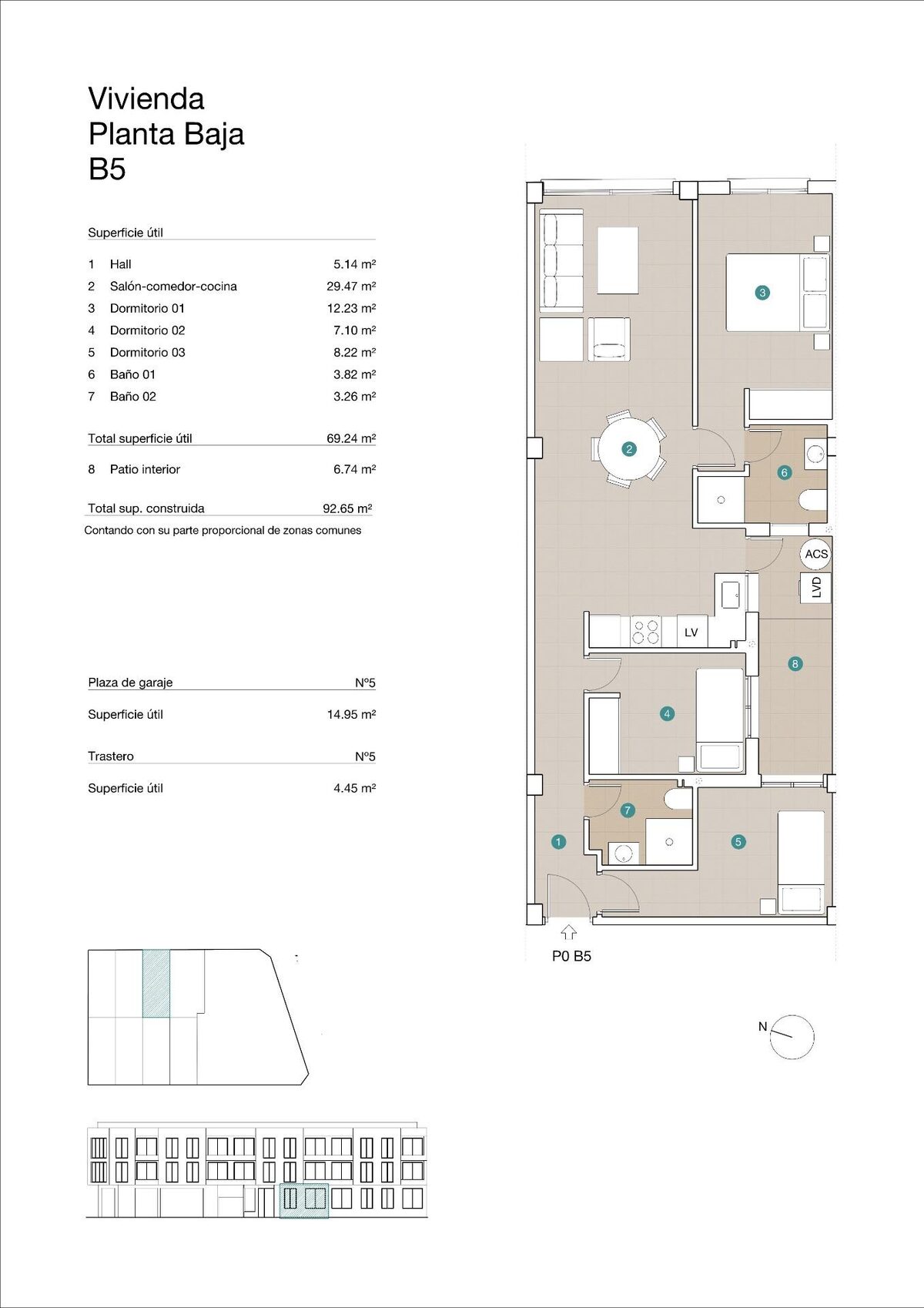 Apartament z 3 sypialniami, 79m² w Jacarilla, Hiszpania [ID: 0137-N8787]