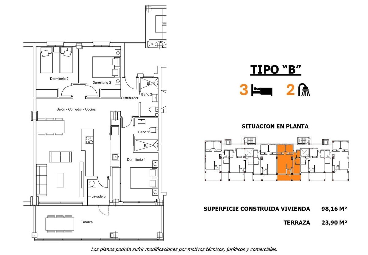 Apartament z 3 sypialniami, 141m² w Сан-Мігель-де-Салінас, Hiszpania [ID: 0137-N8744]