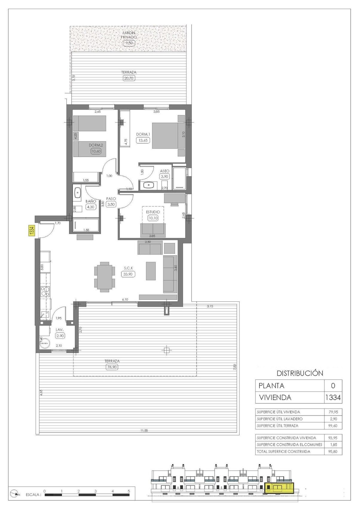 Bungalow with 2 bedrooms, 73m² in Algorfa, Spain [ID: 0137-N8733]