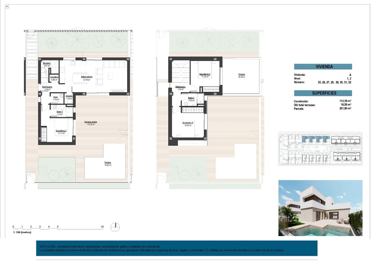 Willa z 3 sypialniami, 112m² w Los Alcazares, Hiszpania [ID: 0137-N8719]